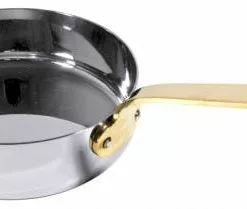Contacto 2x Mini Bratpfanne 12 Cm Edelstahl Mit Messinggriff