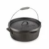 Klarstein Hotrod 60 Dutch Oven BBQ-Topf 6 Qt / 5,7 Liter Gusseisen Schwarz Schwarz