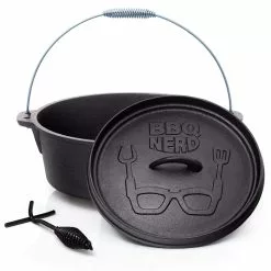Null BBQ-Nerd© Dutch Oven "Starter" 3,1L Mit Füßen | Bereits Eingebrannt | Gusseisen Feuertopf, Bräter Mit Deckel Inkl. Deckelheber -Bartscher Verkäufe 10e526c2 3016 4f9c 9f85 7d06f3eb990d
