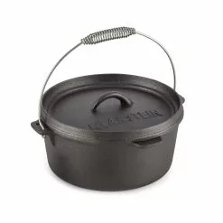 Klarstein Hotrod 45 Dutch Oven BBQ-Topf 4,5 Qt / 4 Liter Gusseisen Schwarz Schwarz