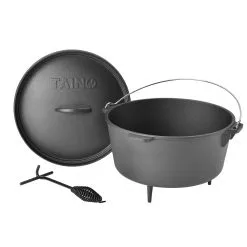 Null BBQ-Nerd© Dutch Oven "Professional" 9,0L Mit Ständer | Bereits Eingebrannt | Gusseisen Feuertopf Mit Deckel Und Integr. Bratpfanne und Deckelheber -Bartscher Verkäufe 452f6354 4a91 47d5 9048 1e97831b3dcc 2 scaled