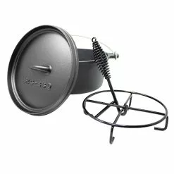 Klarstein Galloway Dutch Oven 6.0 BBQ-Topf Gusseisen Voreingebrannt Größe M / 6 Qt Schwarz -Bartscher Verkäufe 4586b455 4eaa 4ffb 8b21 b0c0e073c927 3