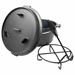 Klarstein Guernsey Premium Dutch Oven 9.0 BBQ-Topf Gusseisen Voreingebrannt Größe L / 9 Qt Schwarz