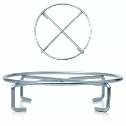 Null BBQ-Nerd© Untersetzer Für Dutch Oven Pfannen Und Töpfe | Ø 20 X 5 Cm Hoher Topfständer Aus Verzinktem Stahl Zum Kochen & Servieren Im Dutch Oven