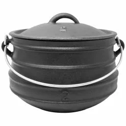 Klarstein Beefalo Potjie Schmortopf Größe M Gusseisen Rund Deckel 6 Liter Schwarz