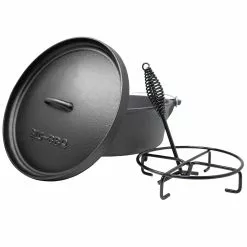 Klarstein Guernsey Premium Dutch Oven 9.0 BBQ-Topf Gusseisen Standfüße Größe L / 9 Qt Schwarz -Bartscher Verkäufe f4a58f22 2339 432f 8a18 d7217691daab