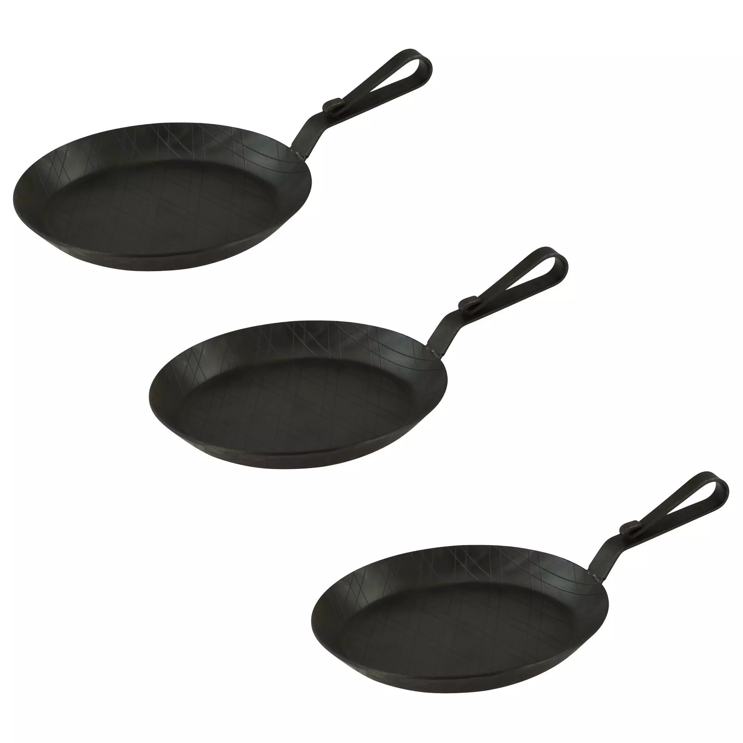 Gvk-eco Servierpfanne Aus Schmiedeeisen Mit Gebogenem Hakenstiel Ø 24 Cm 4 Stück 4 Gvk-eco Servierpfanne Aus Schmiedeeisen Mit Gebogenem Hakenstiel Ø 24 Cm 4 Stück – Bild 2